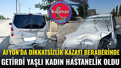 Afyon'da Dikkatsizlik Kazayı Beraberinde Getirdi: Yaşlı Kadın Hastanelik Oldu