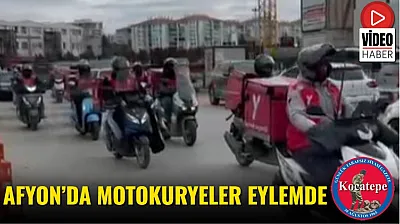 Afyon'da Motokuryeler Eylemde