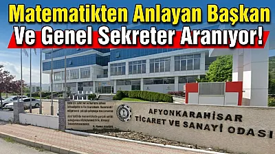 Matematikten Anlayan Başkan Ve Genel Sekreter Aranıyor!