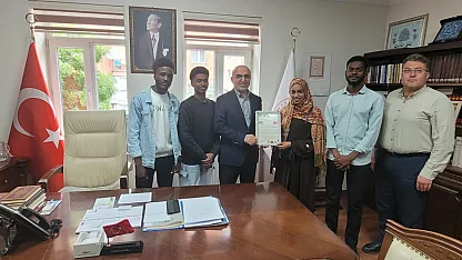 Müftü İmamoğlu, Sudanlı Öğrencileri Kabul Etti