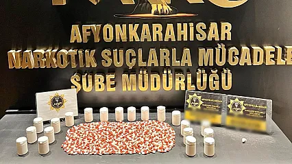 Afyon'da 1040 Adet Sentetik Ecza Ele Geçirildi
