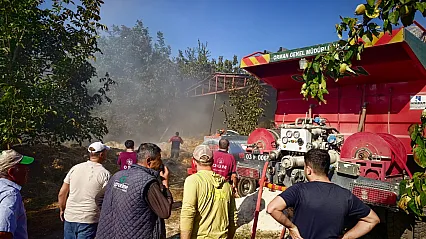 Afyon'da Yangın Dehşeti! Alevler Traktöre De Sıçradı
