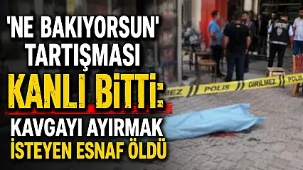'Ne Bakıyorsun' Tartışması Kanlı Bitti: Kavgayı Ayırmak İsteyen Esnaf Öldü