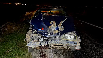 Otomobilin Çarptığı Patpat 3 Metre Yükseklikten Tarlaya Düştü