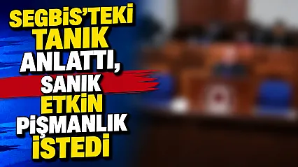 Segbis'teki Tanık Anlattı, Sanık Etkin Pişmanlık İstedi