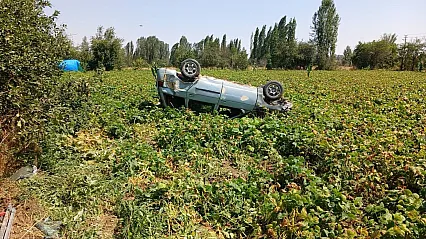 Virajı Alamayan Otomobil Tarlaya Uçtu: 1 Yaralı