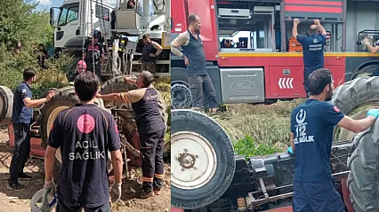 Yaşlı Adam Ters Dönen Traktörün Altında Kaldı