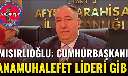 Mısırlıoğlu: Cumhurbaşkanı, Anamuhalefet Lideri Gibi