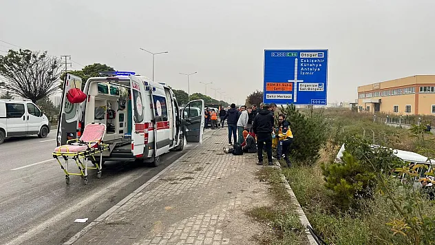 İşçi servisi kaza yaptı: 10 yaralı