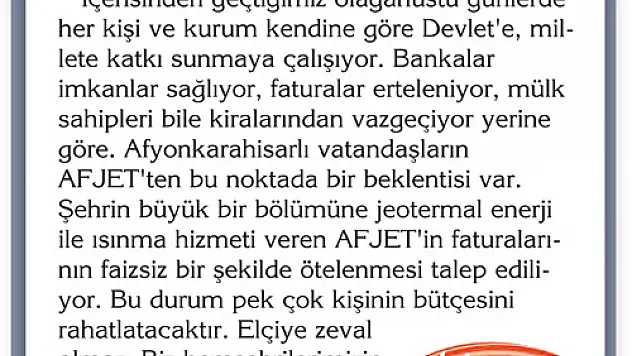 AFJET ödemeleri erteledi