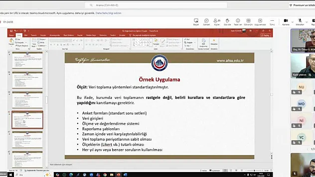 AFSÜ'de Öz Değerlendirme Eğitimi Düzenlendi