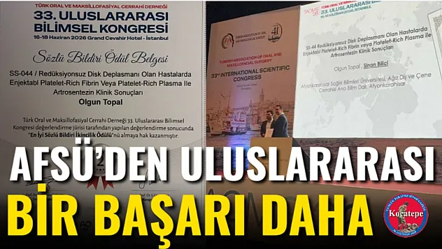 AFSÜ'den Uluslararası Bir Başarı Daha