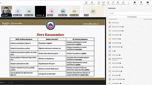 AFSÜ'lü Akademisyenlere Dikkat Çekici Eğitim