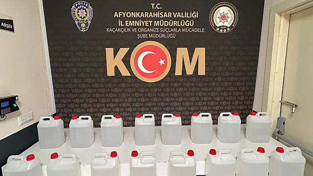 Afyon'da Yüzlerce Litre Kaçak Alkol Ele Geçirildi!