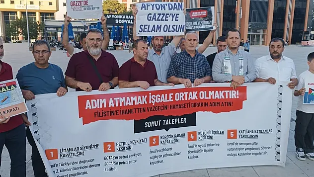 Afyon'dan Filistin Çağrısı: İsrail'e Bir İğne Bile Gitmesin