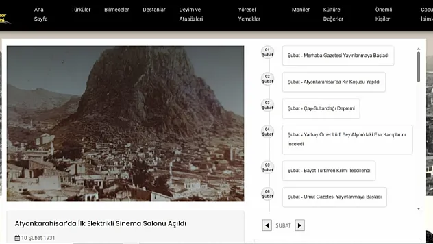 Afyon'un Tüm Önemli Olayları Bu Takvimde