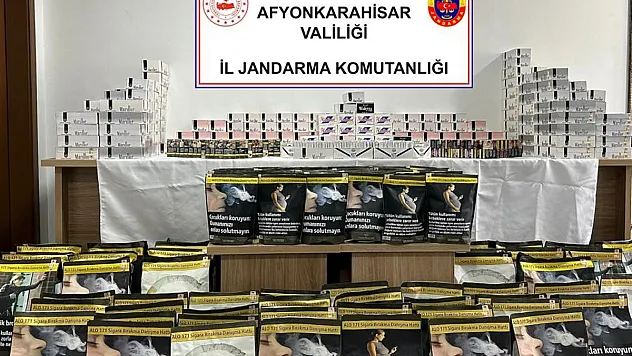 Afyon'da Jandarma Binlerce Boş Makaron Ele Geçirdi