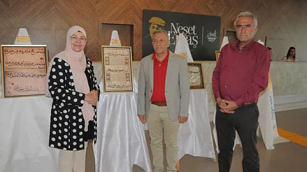 Ahmet Şemseddin Karahisari hat örnekleri sergisi Kırşehir'de açıldı