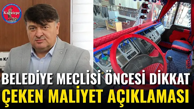 Belediye Meclisi Öncesi Dikkat Çeken Maliyet Açıklaması