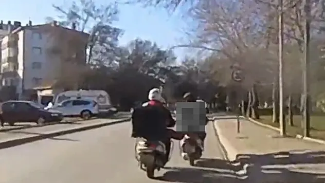 Benzini biten motosikleti iterken dengesini kaybeden motosiklet sürücüsü kaza yaptı