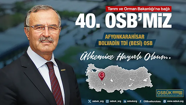 Bolvadin TDİ (Besi) OSB Tüzel Kişiliğini Kazandı