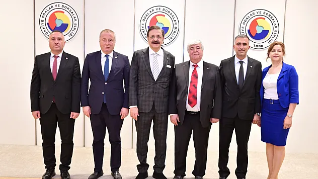 Çay heyeti, TOBB Başkanı Hisarcıklıoğlu'nu ziyaret etti