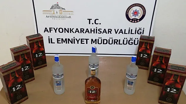 Çekicide kaçak içki ele geçirildi