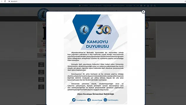 Defineci Profesöre AKÜ'den idari işlem