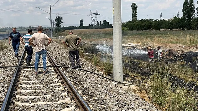 Demir Yolu Hattında Anız Yangını