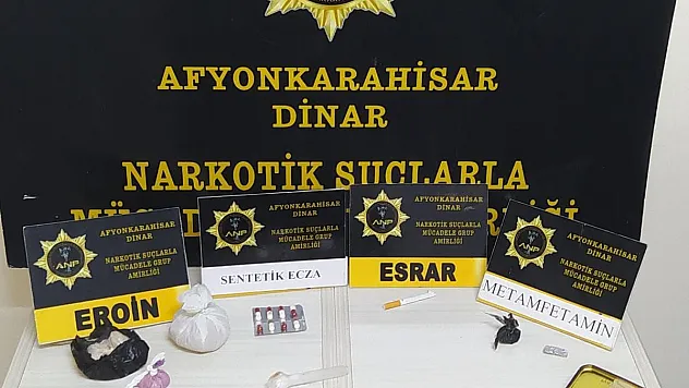 Dinar’da uyuşturucu operasyonu
