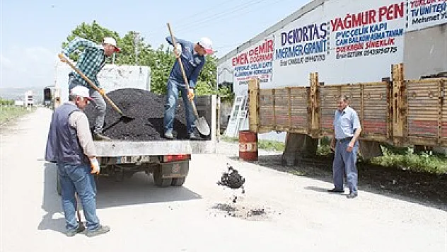 Dinar'da yama çalışmaları başladı