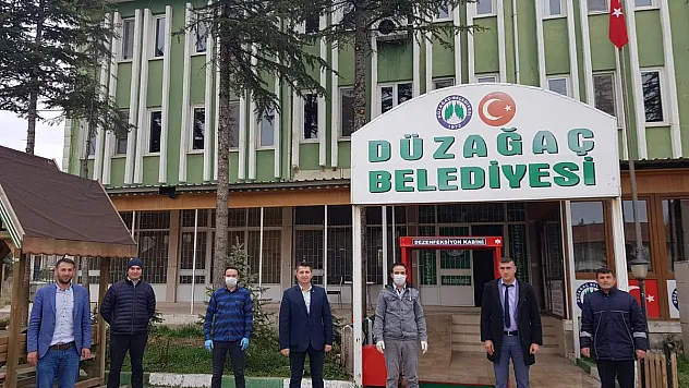 Düzağaç'ta, halka açık dezenfeksiyon kabini kuruldu