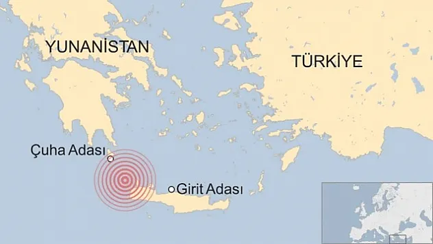 Girit Adası'nda Deprem Korkuttu