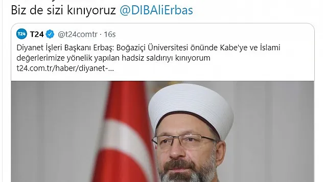 Görgöz’den “Kabe hakareti”ne destek