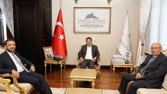 Hayırsever iş insanları, Vali Çiçek’i ziyaret etti