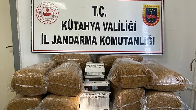 Jandarma Kütahya'da Düğmeye Bastı! 61,5 Kilo Tütün Ele Geçirildi