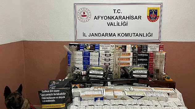 Jandarmadan kaçak makaron ve tütün operasyonu