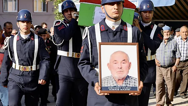 Kıbrıs Gazisi Mehmet Yağcı son yolculuğuna uğurlandı