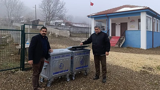 Köylere Çöp Konteyneri Dağıtıldı
