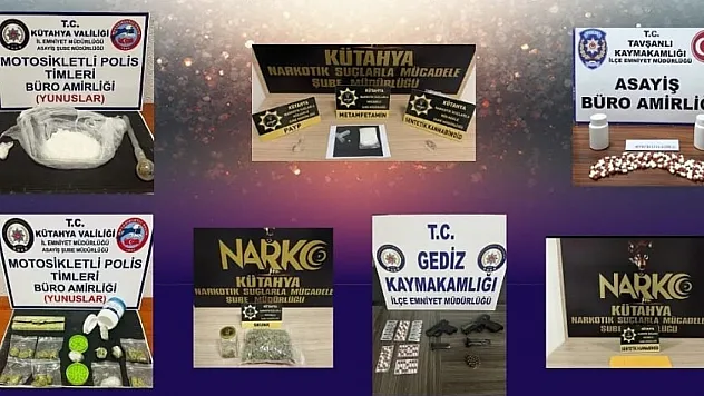 Kütahya Polisi Uyuşturucuyla Mücadelede Kararlılığını Sürdürüyor