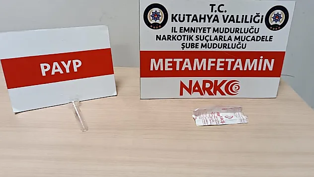 Kütahya'da şüpheli şahsın üzerinde uyuşturucu ele geçirildi