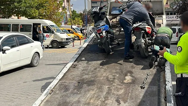 Motosiklet denetimleri ilin her yanında devam ediyor