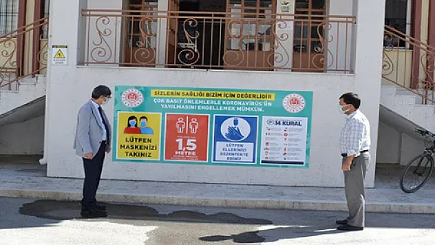 Müdür Yalçın okulların  hijyen tedbirlerini denetledi