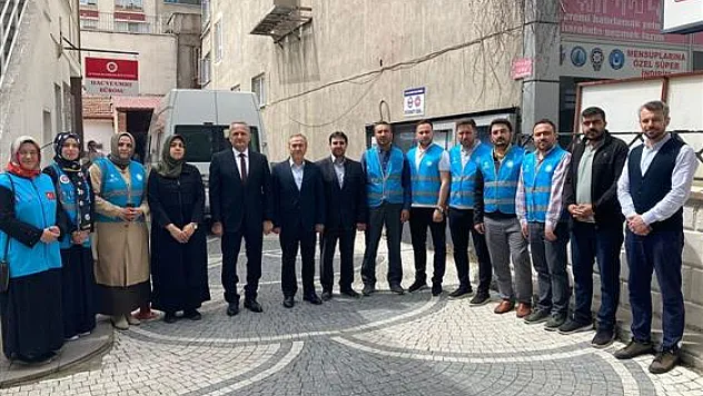 Müftülükte oluşturulan gönüllü ekip deprem bölgesine gönderildi
