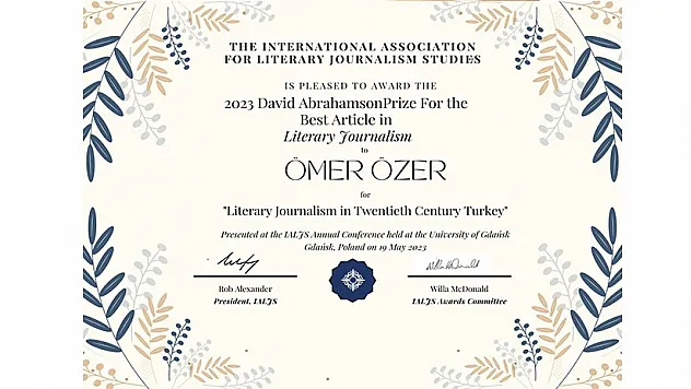 Prof. Dr. Ömer Özer, uluslararası bir başarıya imza attı