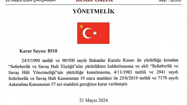 Seferberlik Ve Savaş Hâli Yönetmeliği Nedir?