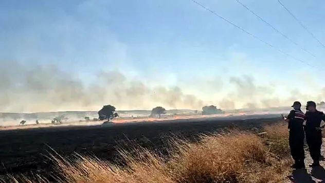 Seyitgazi'de Tarlalar Yandı. İtfaiye Kaza Yaptı, Yaralılar Var