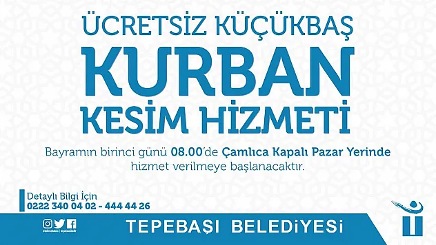 Tepebaşı’nda kurban kesim alanları hazır