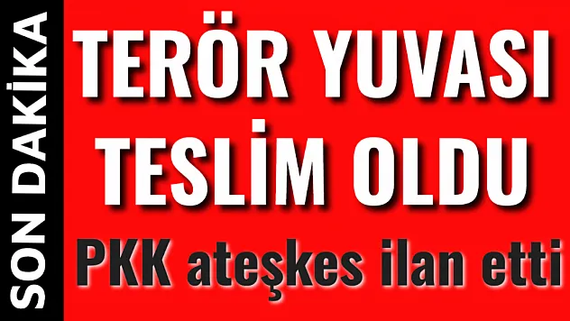 Terör Yuvası Teslim Oldu. PKK Ateşkes İlan etti