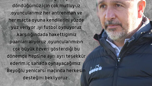 “Tüm taraftarlarımızı tribünlere bekliyoruz”